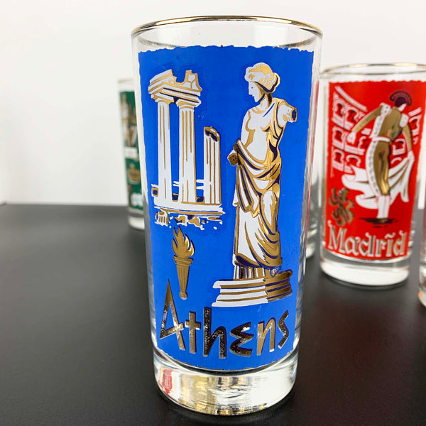 Libbey Glass 'Cities of the World' collectible highball/tumblers - Set of 7