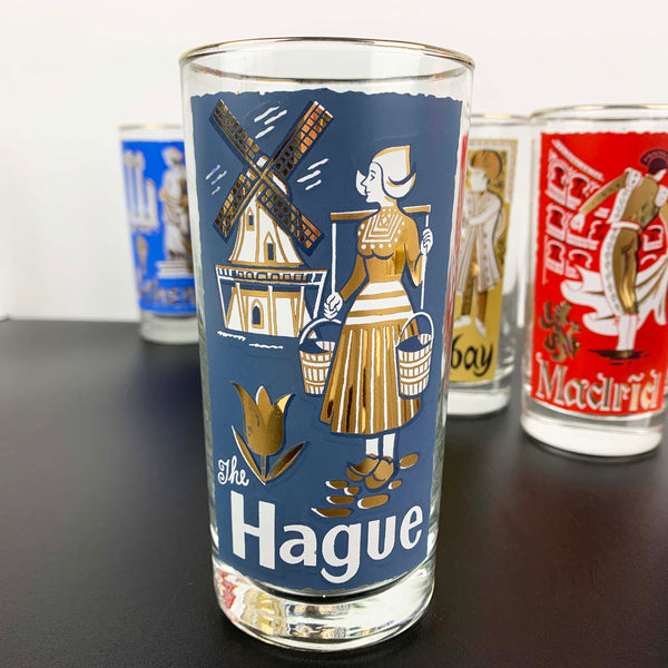 Libbey Glass 'Cities of the World' collectible highball/tumblers - Set of 7