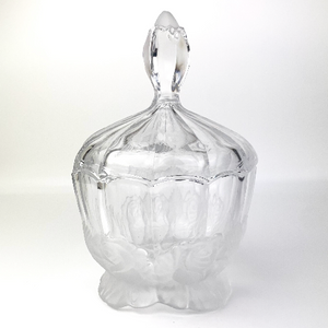 Home Beautiful Frosted Rose Lidded Bowl