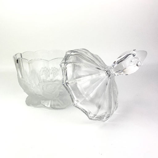 Frosted Rose Lidded Bowl by Mikasa