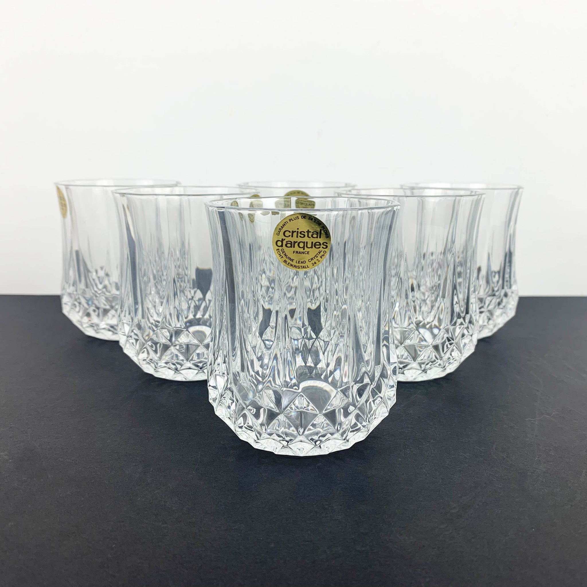 Six Vintage Fluted Champagne Glasses, Cristal D Arques Longchamp Pattern, Elegant outlet French Cocktail Barware for Brunch, Weddings, Celebrations