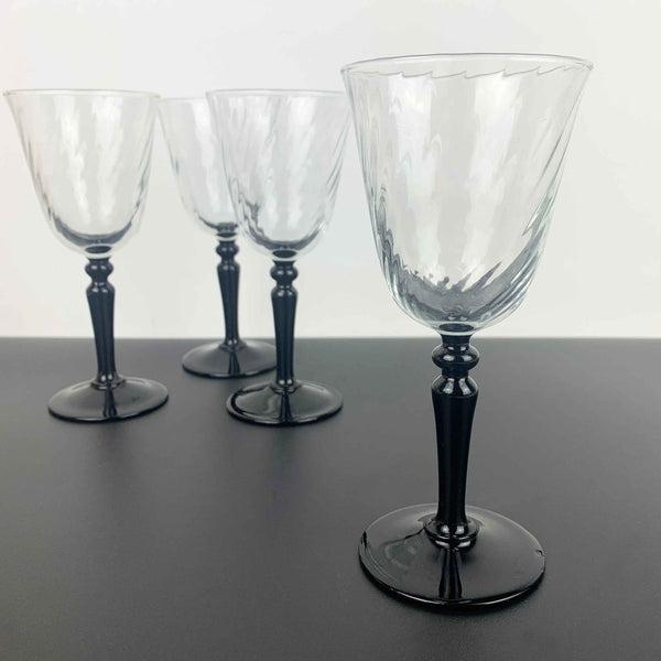 Luminarc 'Swirl' Onyx wine glass - Set of 4