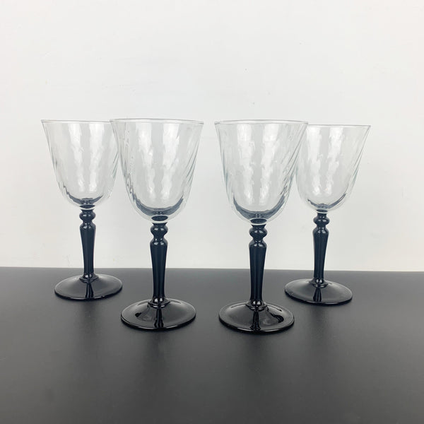 Luminarc 'Swirl' Onyx wine glass - Set of 4