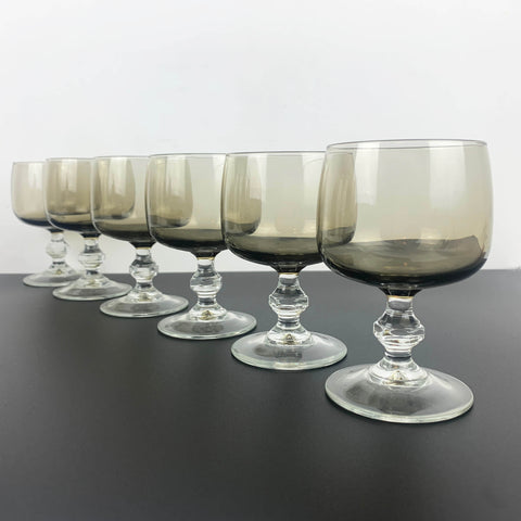 Luminarc 'Domaine' smoky brown wine glass 