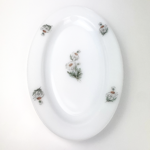 Vintage French Marguerite oval platter