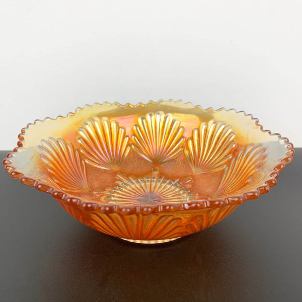 Collection of marigold carnival glass bowls - Set of 3