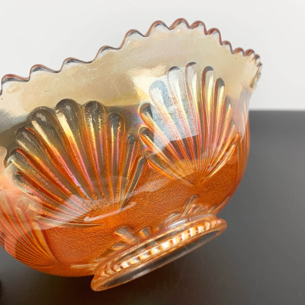 Collection of marigold carnival glass bowls - Set of 3