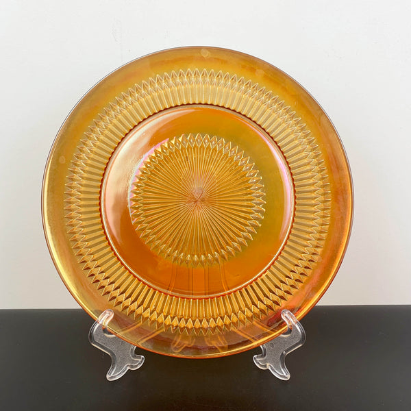 Jeanette Glass 'Anniversary' carnival glass plate/platter