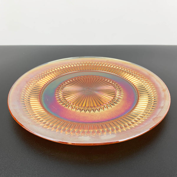 Jeanette Glass 'Anniversary' carnival glass plate/platter