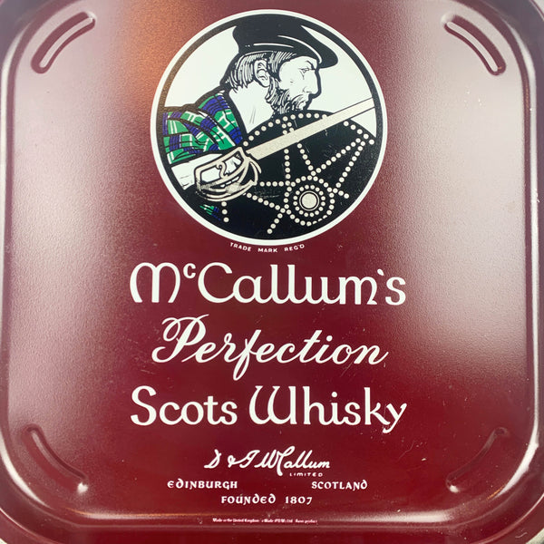 McCallum's Scots Whisky Metal Drinks Tray