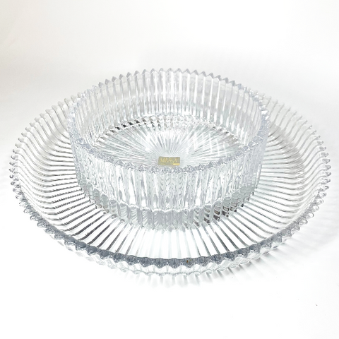 Mikasa Diamond Fire Serving Platter and Bowl