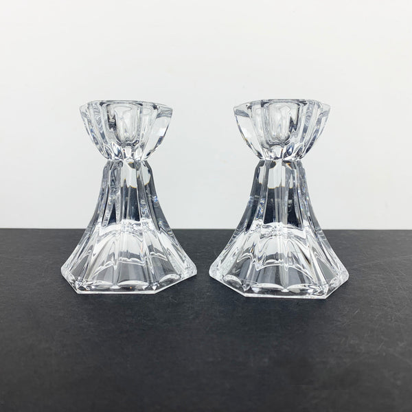 Mikasa 'Metro Flair' crystal candle stick holders