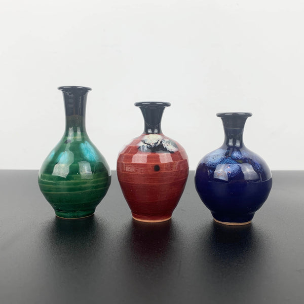 Miniature pottery vase collection - Set of 3