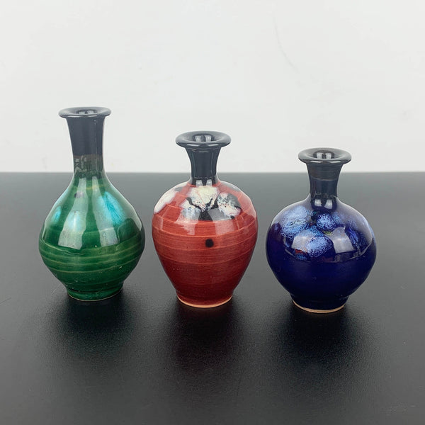 Miniature pottery vase collection - Set of 3