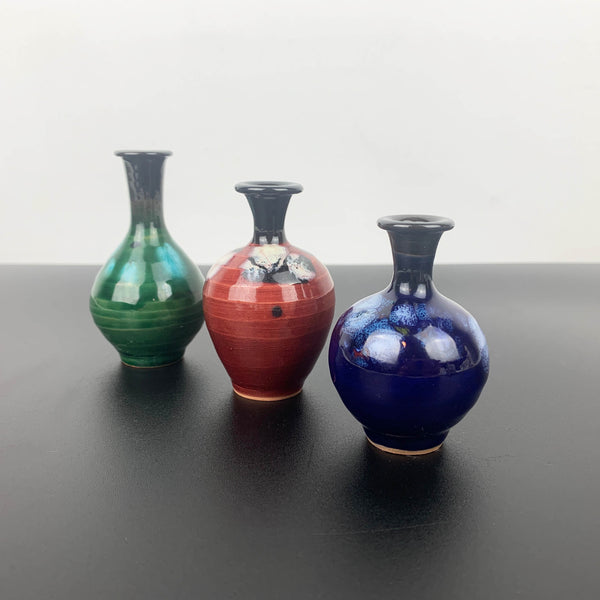 Miniature pottery vase collection - Set of 3