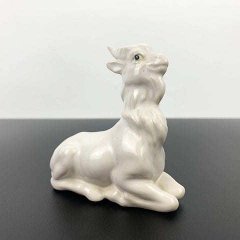 Ceramic mountain goat ornament