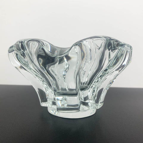 Murano style clear art glass decorative bowl