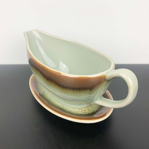 Clay Craft NZ gravy boat with saucer