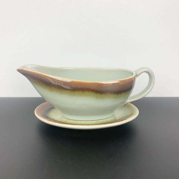 Clay Craft NZ gravy boat with saucer