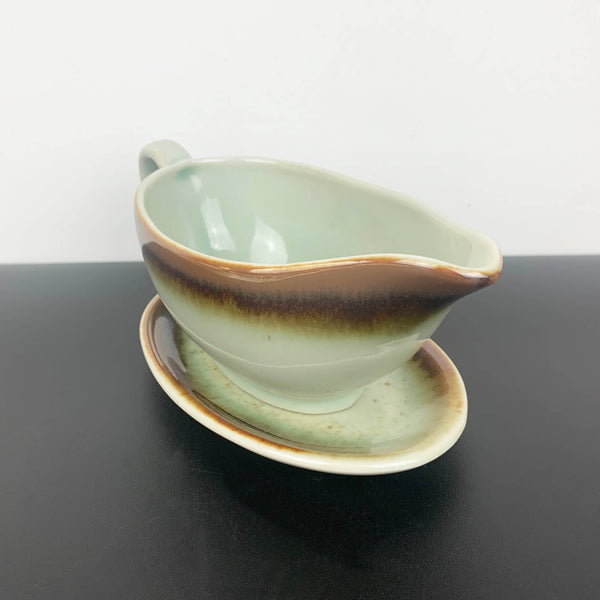 Clay Craft NZ gravy boat with saucer