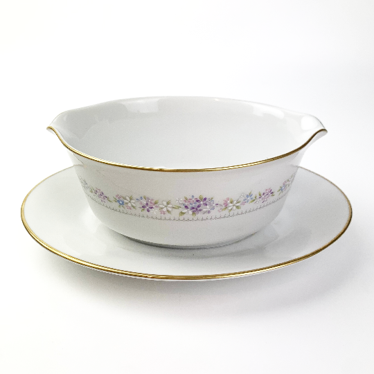 Noritake 'Lilac Time' Gravy Boat and Saucer