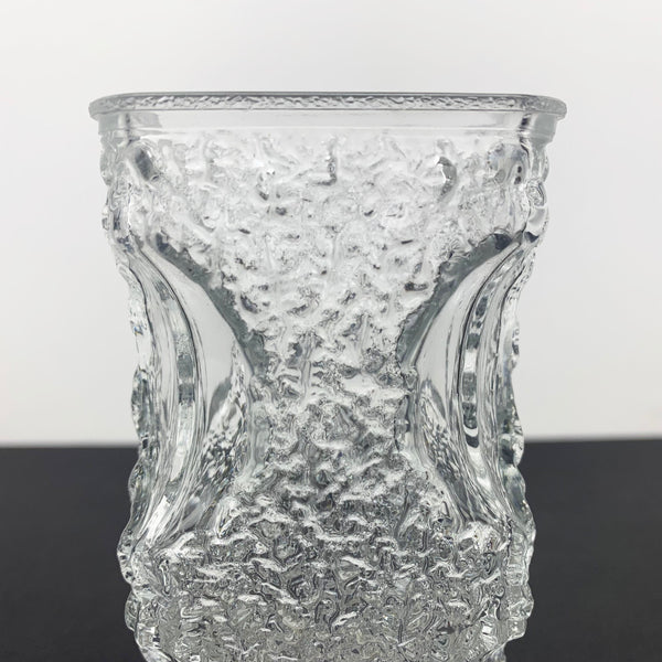 Austrian textured bark glass vase