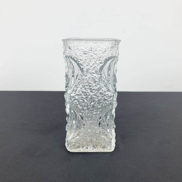 Oberglas Austria textured bark glass vase