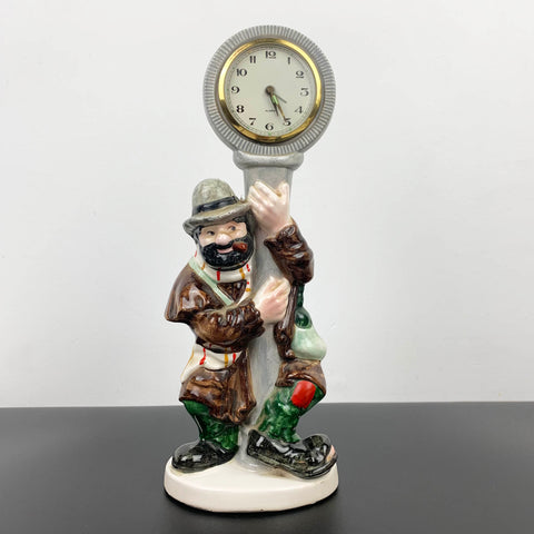 Vintage ceramic novelty mantel clock