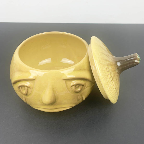 SylvaC Pottery crying face onion and condiment server