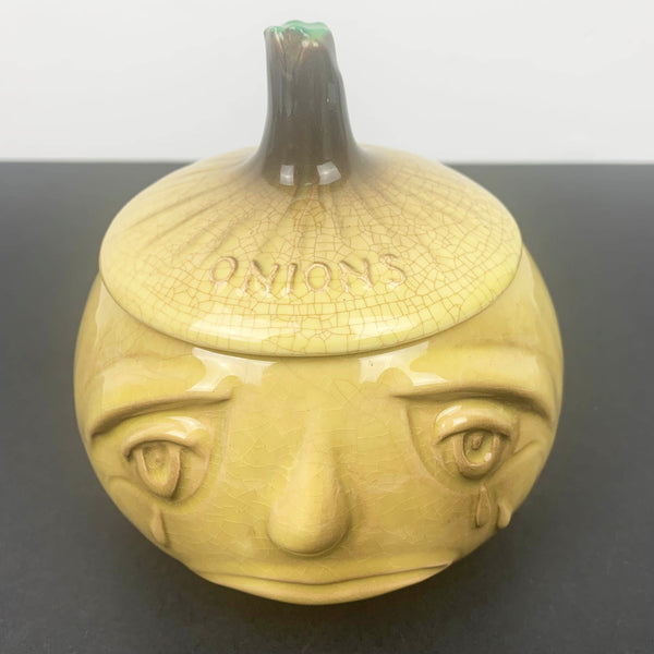 SylvaC Pottery crying face onion and condiment server