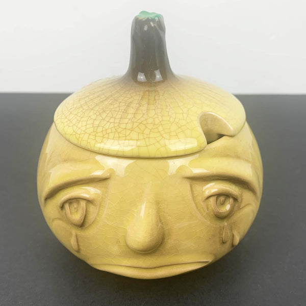 SylvaC Pottery crying face onion and condiment server