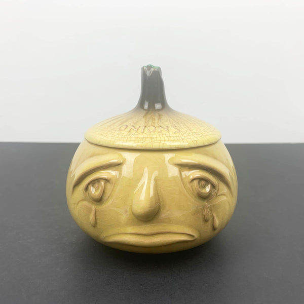 SylvaC Pottery crying face onion and condiment server