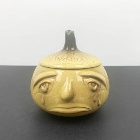 SylvaC Pottery crying face onion and condiment server