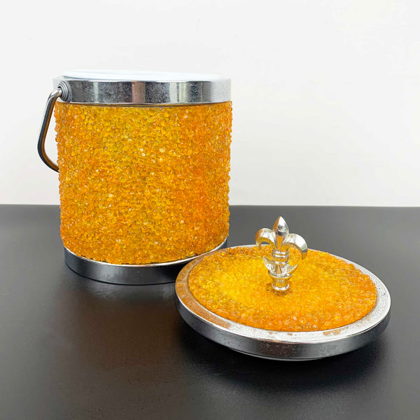 Retro 1970s orange ice bucket