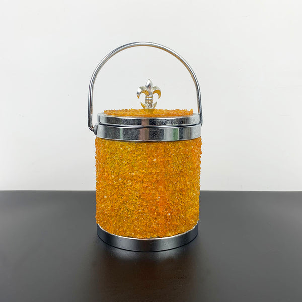 Retro 1970s orange ice bucket