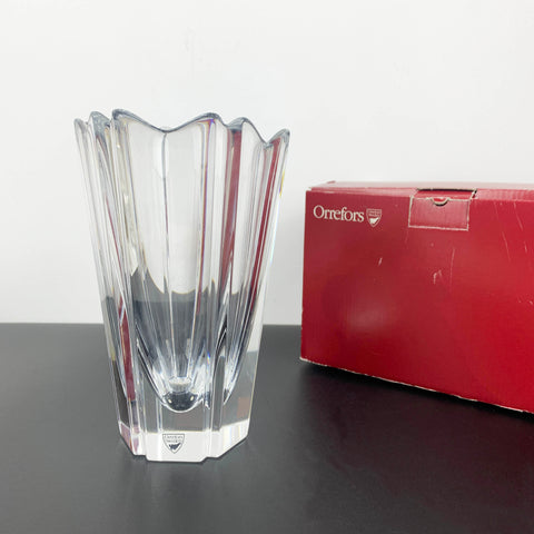 Orrefors 'Corona' vase designed by Lars Hellsten