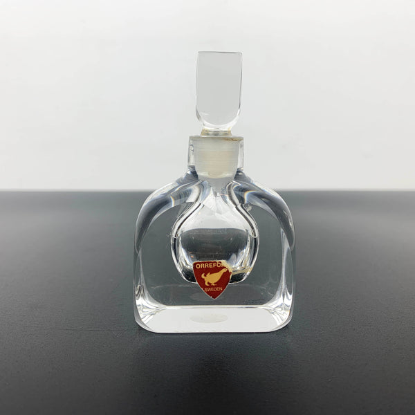 Orrefors Sweden mid century perfume bottle