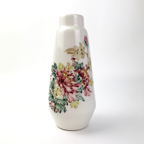 Hand painted ceramic bottle vase