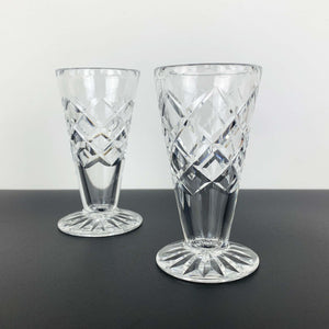 Bohemia Crystal classic diamond cut conical posy vase - Set of 2