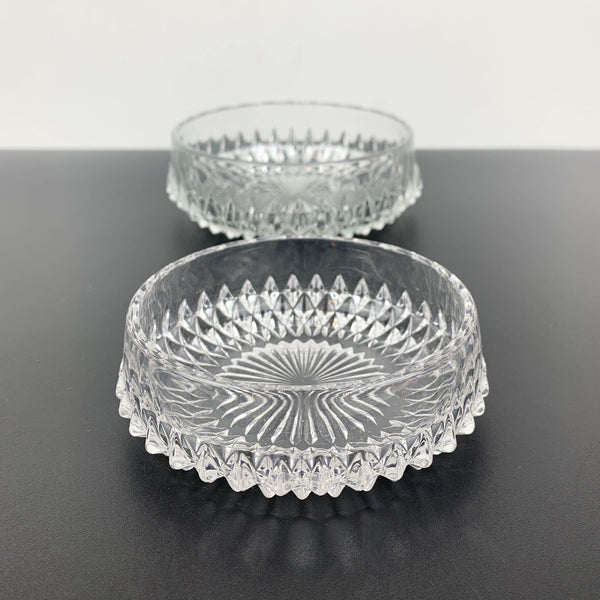 Diamond point round candy bowls - Set of 2