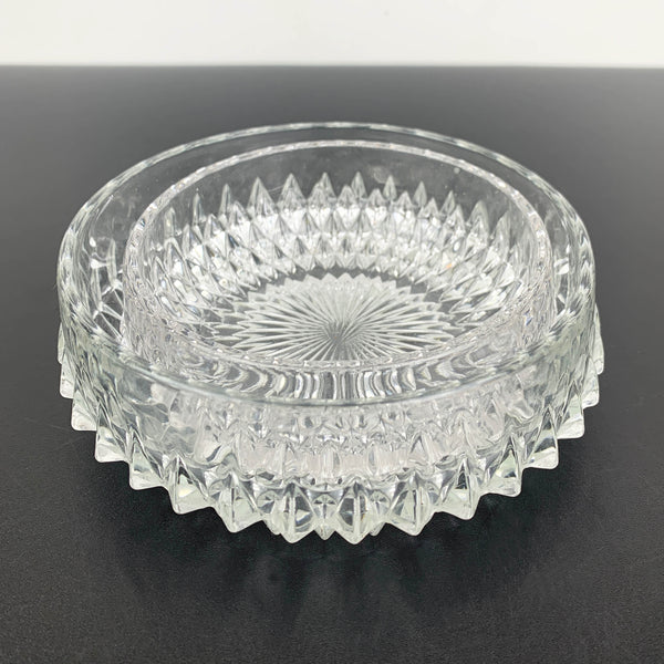 Diamond point round candy bowls - Set of 2