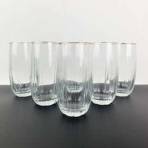 Pasabahce ribbed large glass tumbler - Set of 6