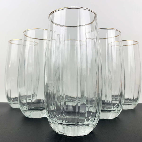 Pasabahce ribbed large glass tumbler - Set of 6