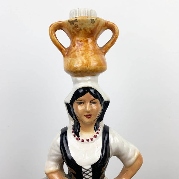 Peasant woman collectible decanter