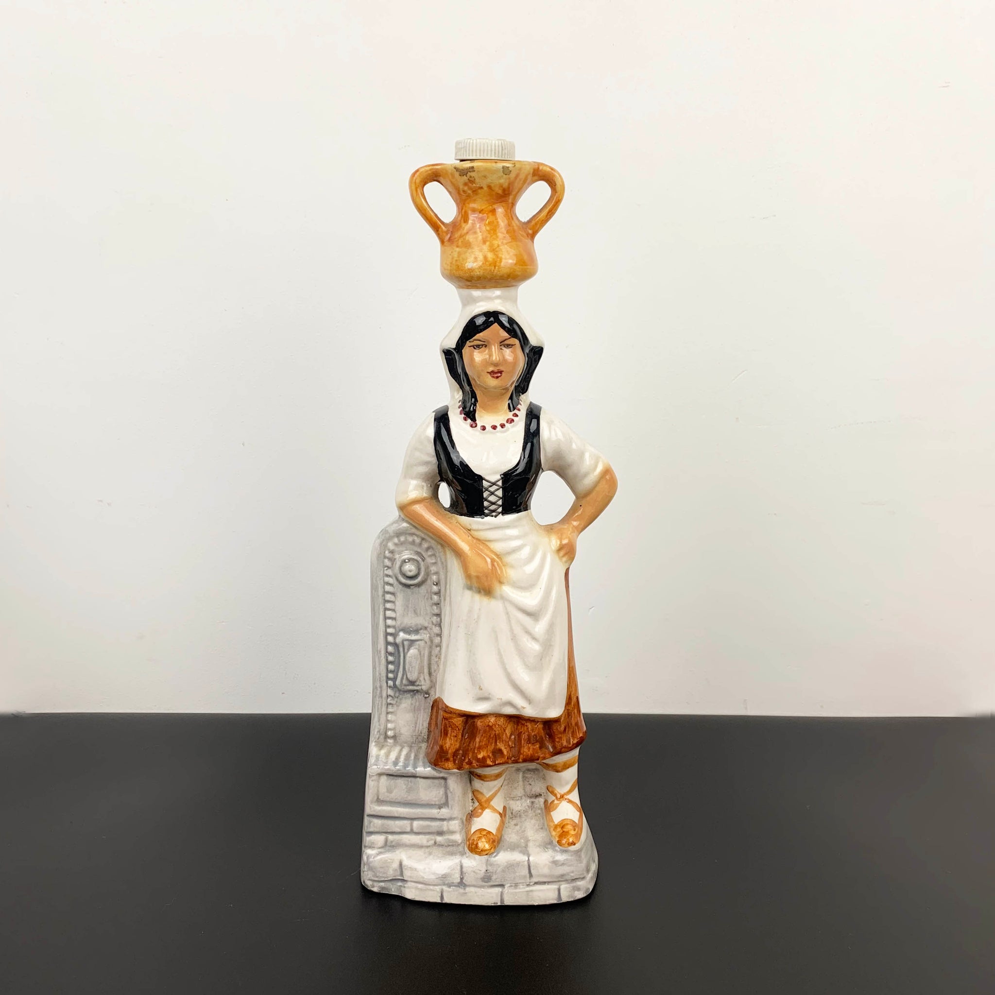 Peasant woman collectible decanter