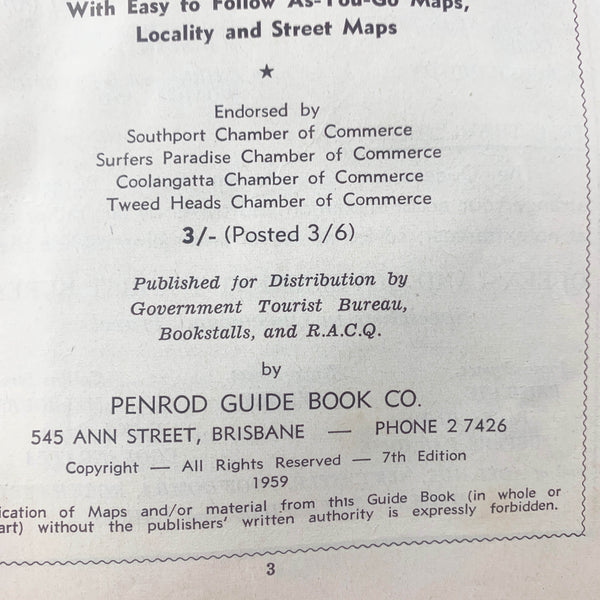 Rare Penrod's Guide to the Gold Coast 1959 tourist guide