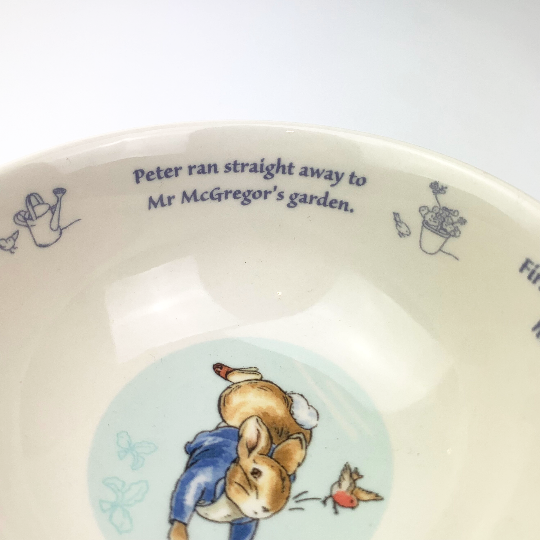 Wedgwood Peter Rabbit words on bowl