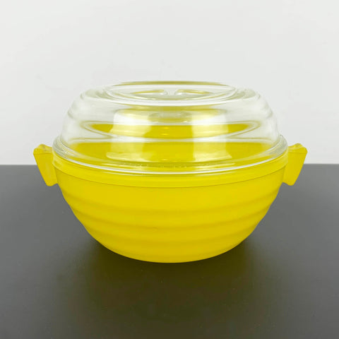 Phoenix yellow lidded small casserole dish