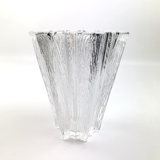 Pierre D'Avesn Art Deco star shape bark glass vase