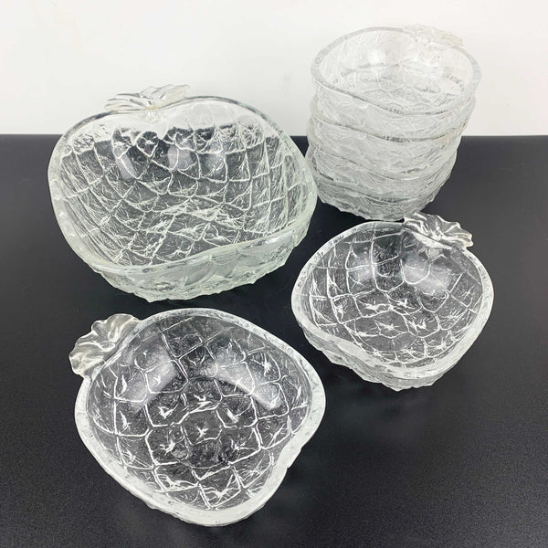 Pineapple shaped dessert bowl set - 7 piece set